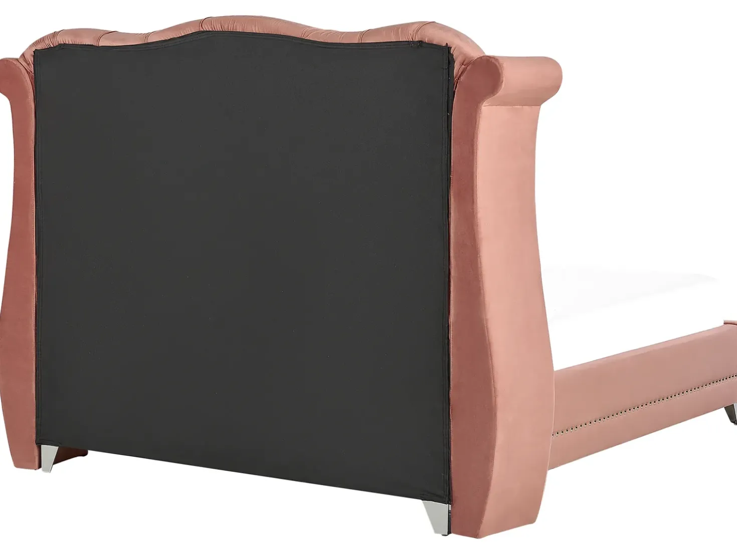 Letto Velluto AYETTE 160 x 200 cm Rosa