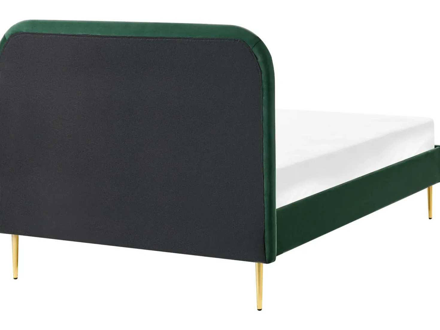 Letto Velluto FLAYAT 120 x 200 cm Verde scuro