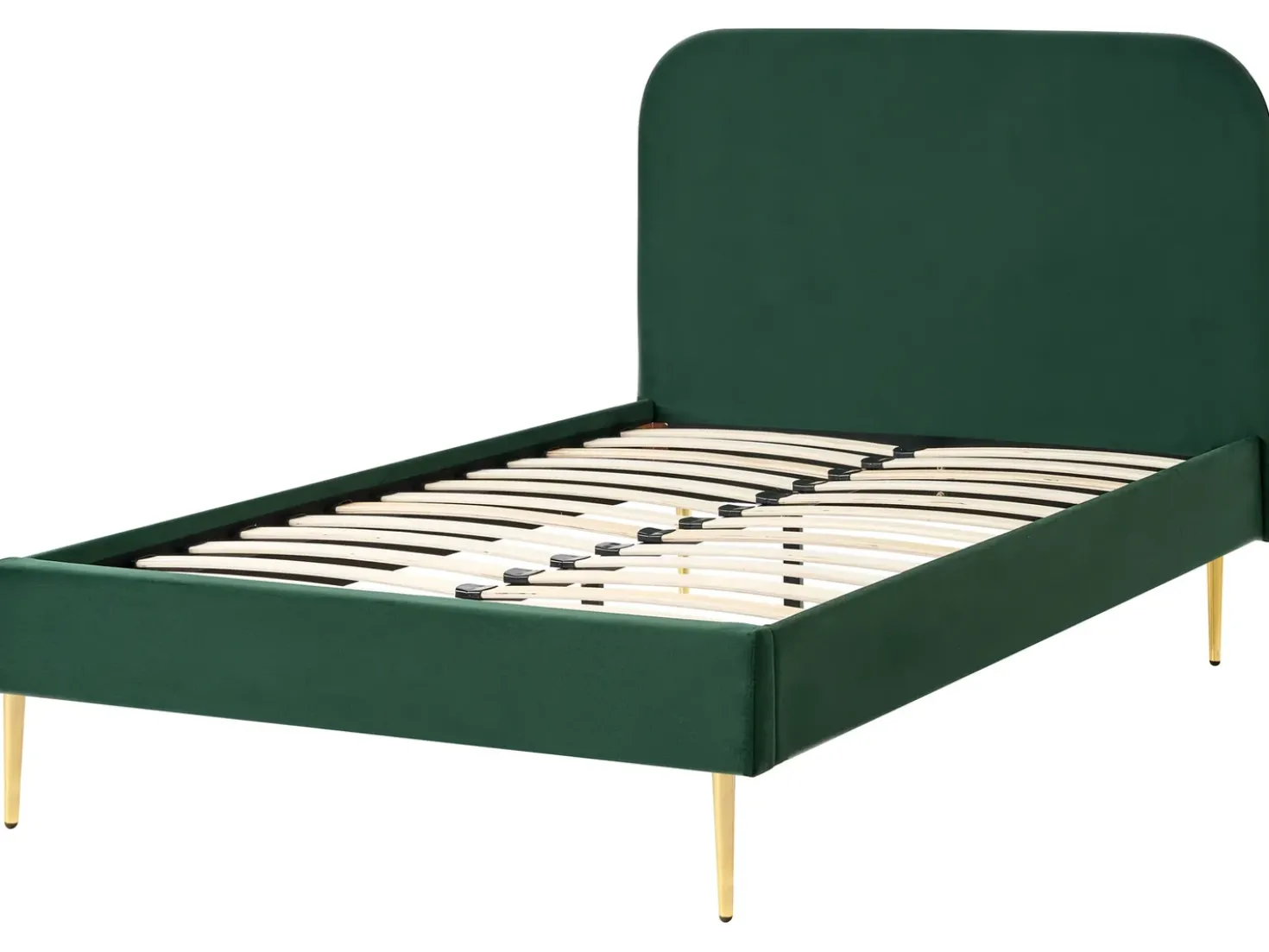 Letto Velluto FLAYAT 120 x 200 cm Verde scuro