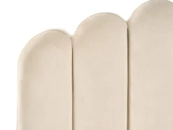 Letto Velluto SAUVIAN 180 x 200 cm Beige