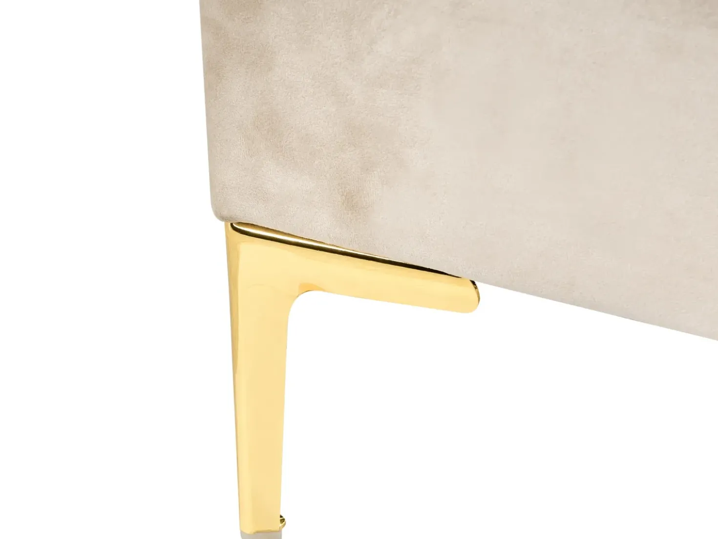 Letto Velluto SAUVIAN 180 x 200 cm Beige