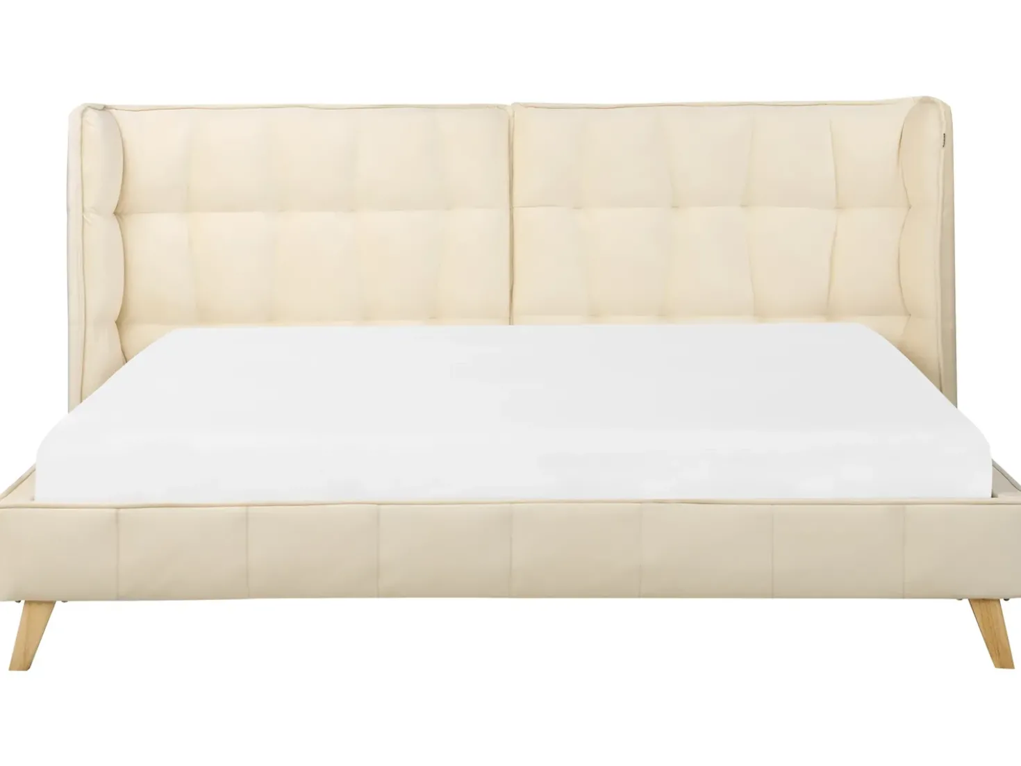 Letto Velluto SENLIS 180 x 200 cm Beige