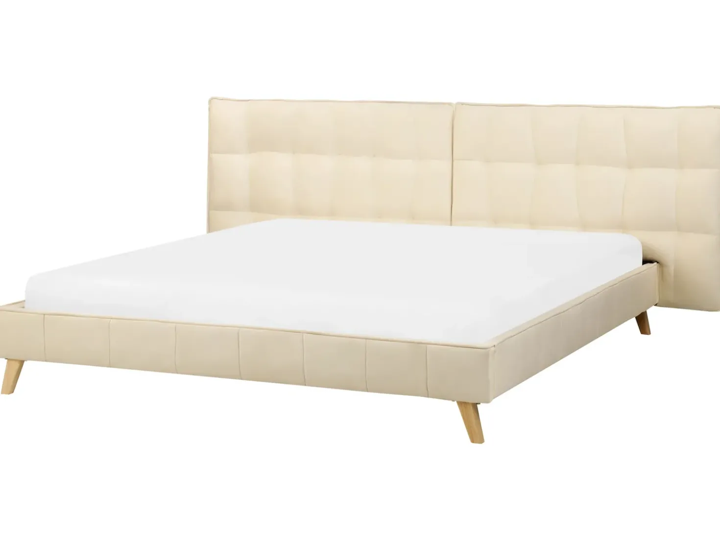 Letto Velluto SENLIS 180 x 200 cm Beige