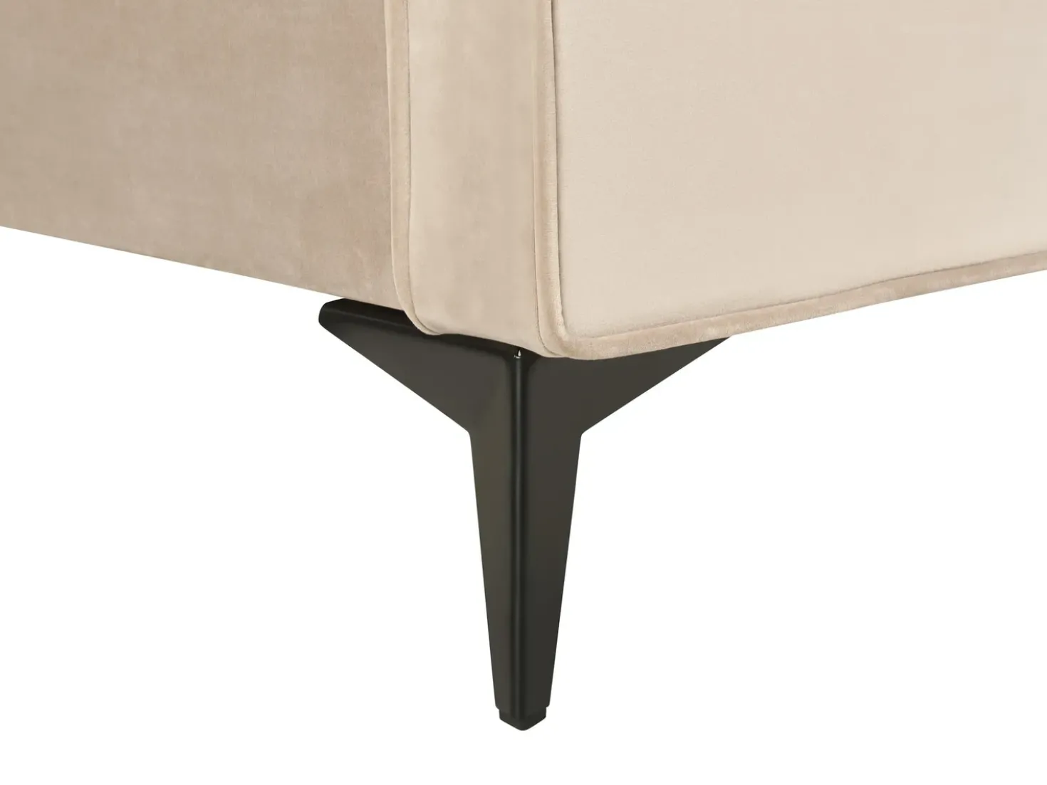 Letto Velluto VALOGNES 180 x 200 cm Tortora