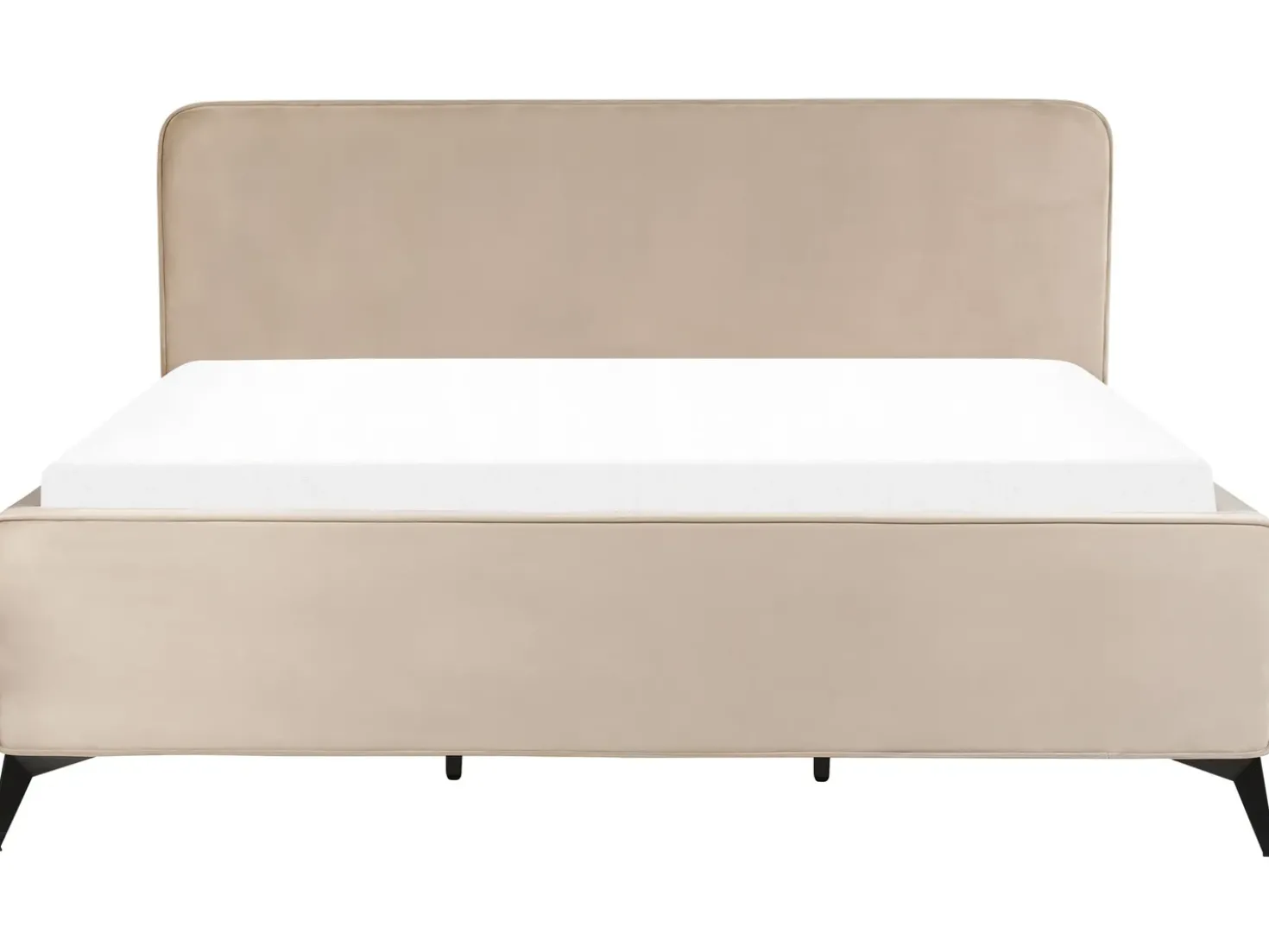 Letto Velluto VALOGNES 180 x 200 cm Tortora