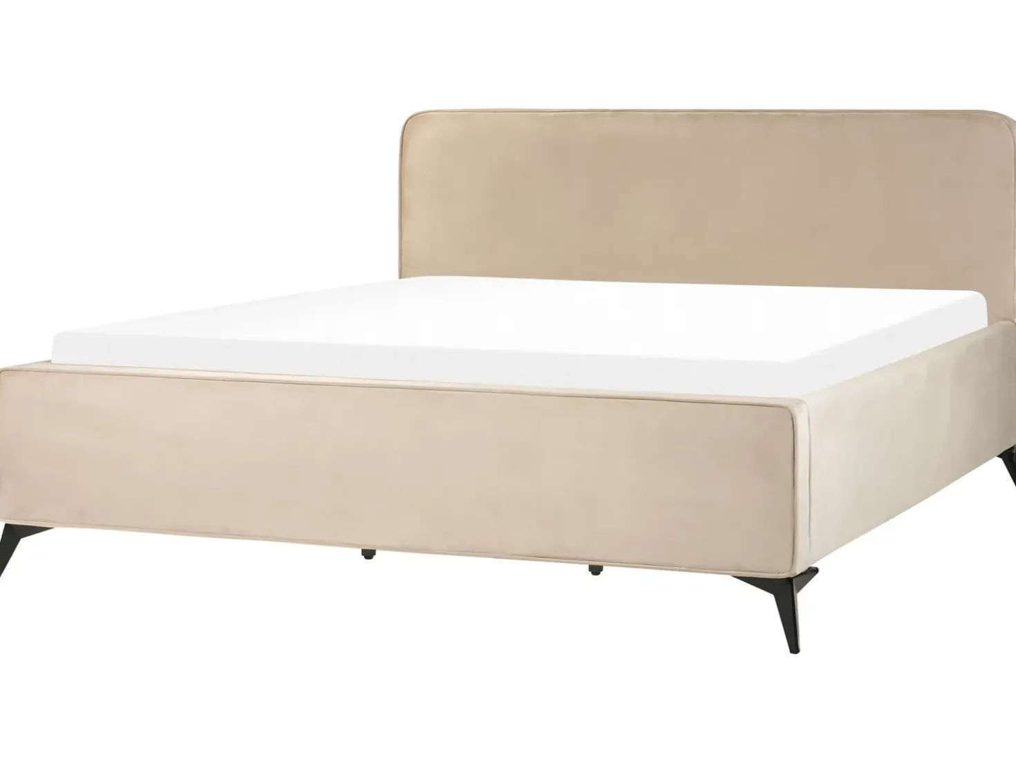 Letto Velluto VALOGNES 180 x 200 cm Tortora