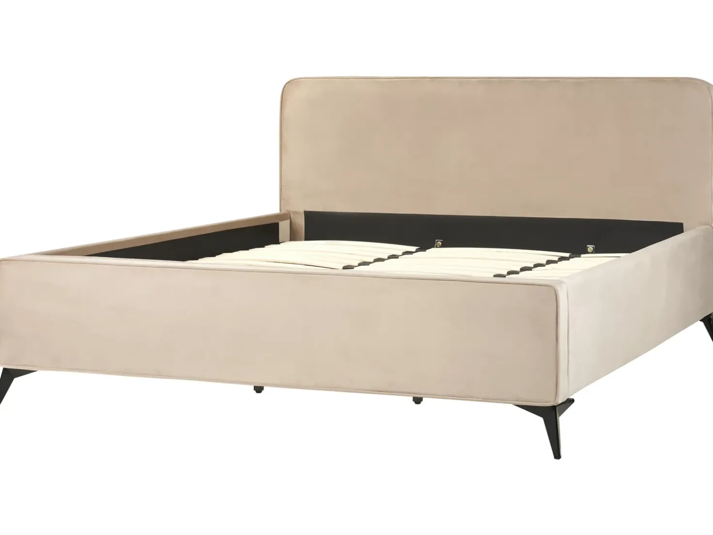 Letto Velluto VALOGNES 180 x 200 cm Tortora