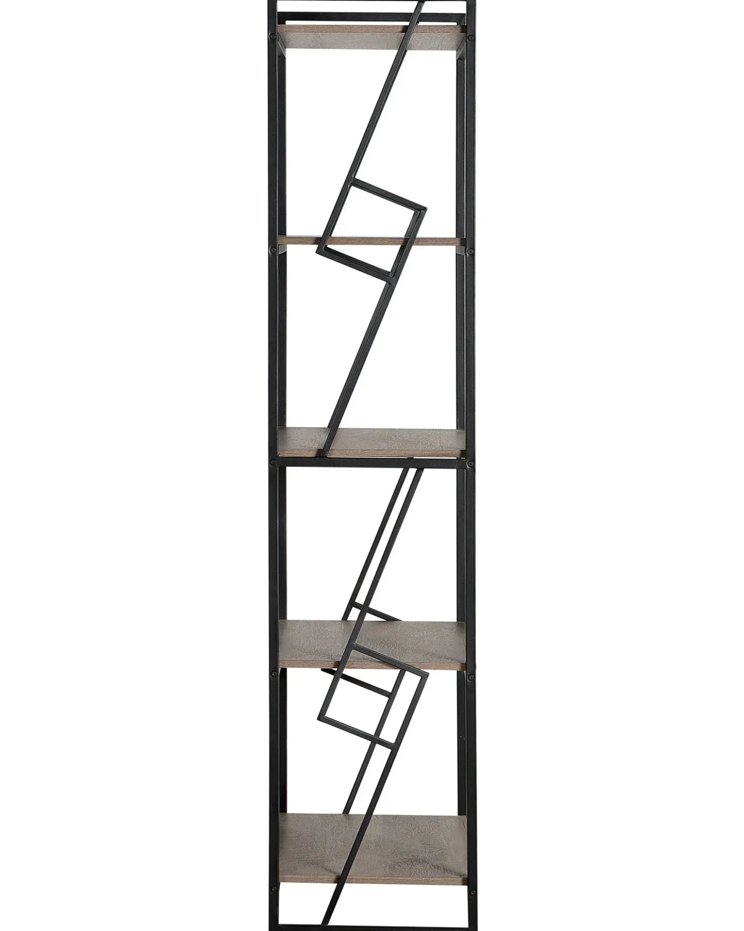 Libreria a 5 ripiani FORRES 184 cm Marrone/Nero