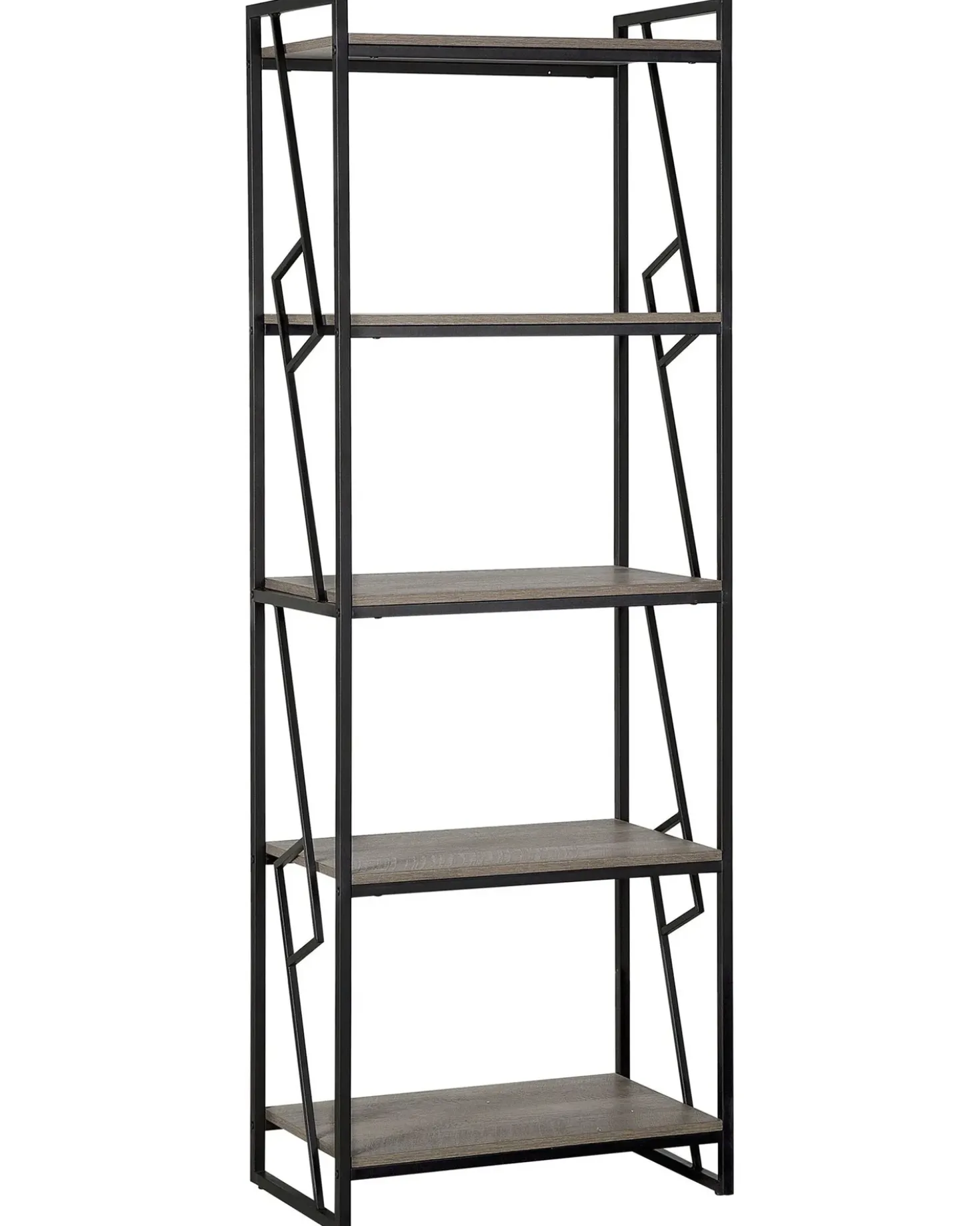Libreria a 5 ripiani FORRES 184 cm Marrone/Nero