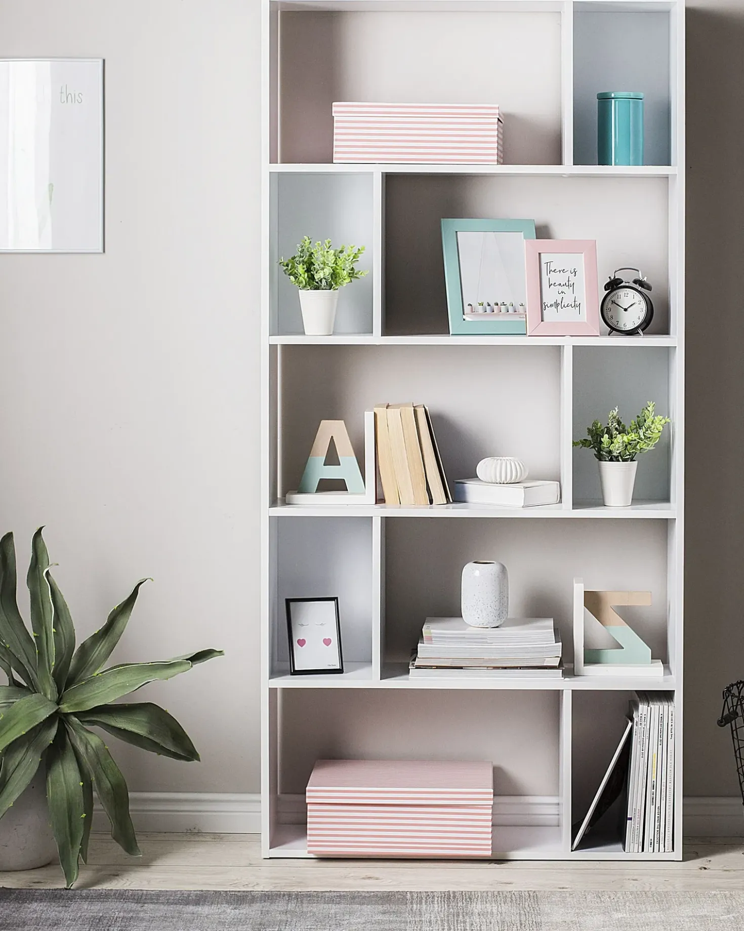 Libreria a 5 ripiani ORILLA 174 cm Bianco