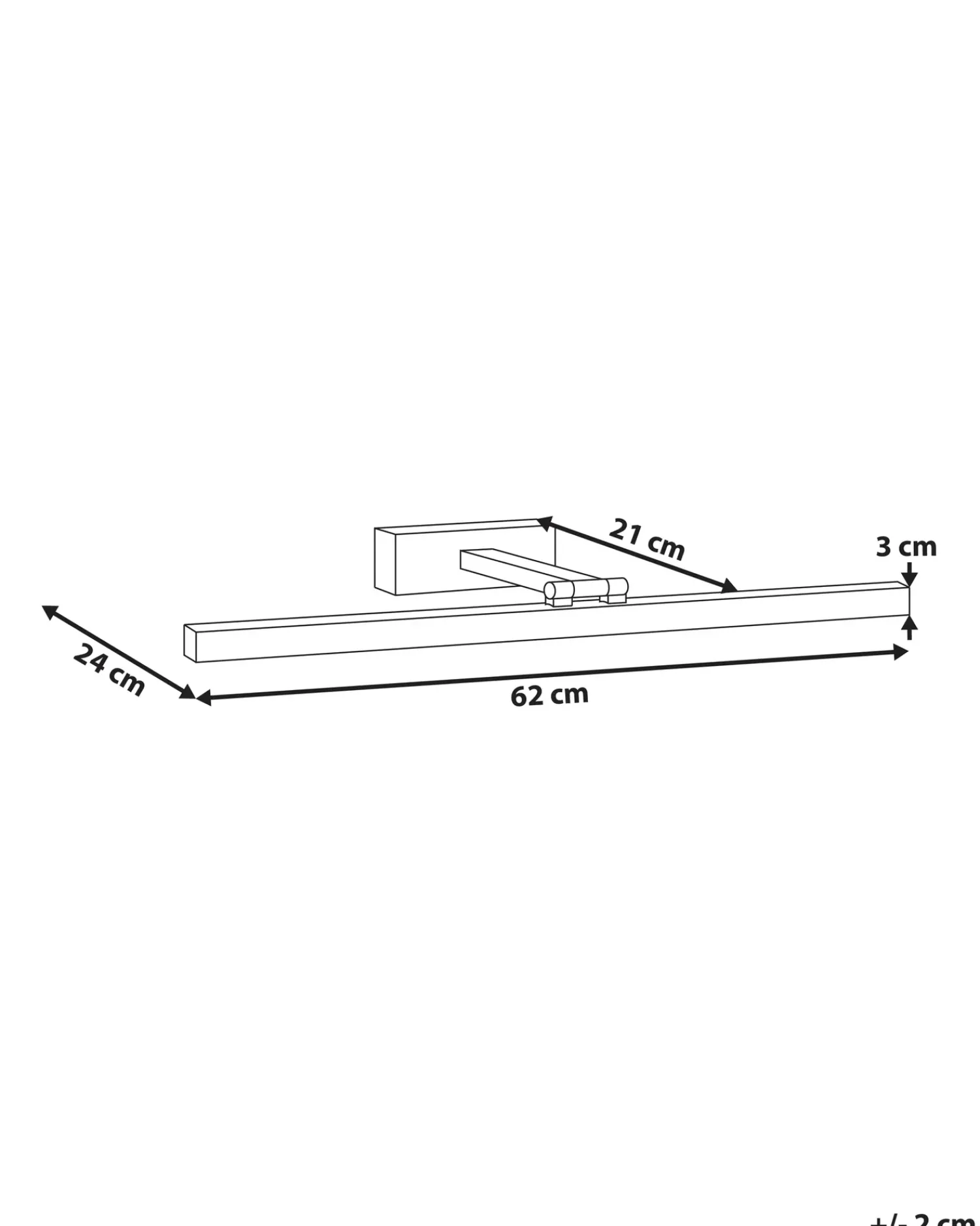 Hot Beliani Luce LED per quadri e specchi ARROS Metallo Nero