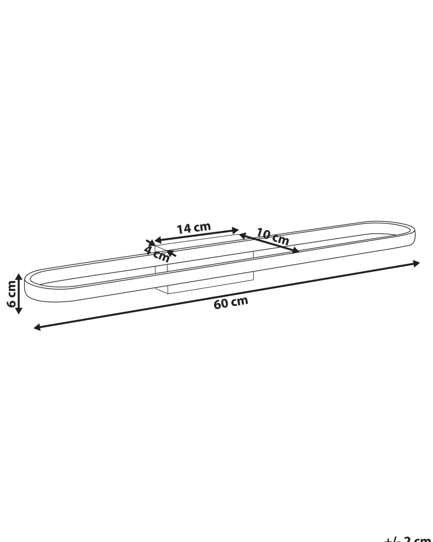 Discount Beliani Luce LED per quadri e specchi MIDOU Metallo Bianco