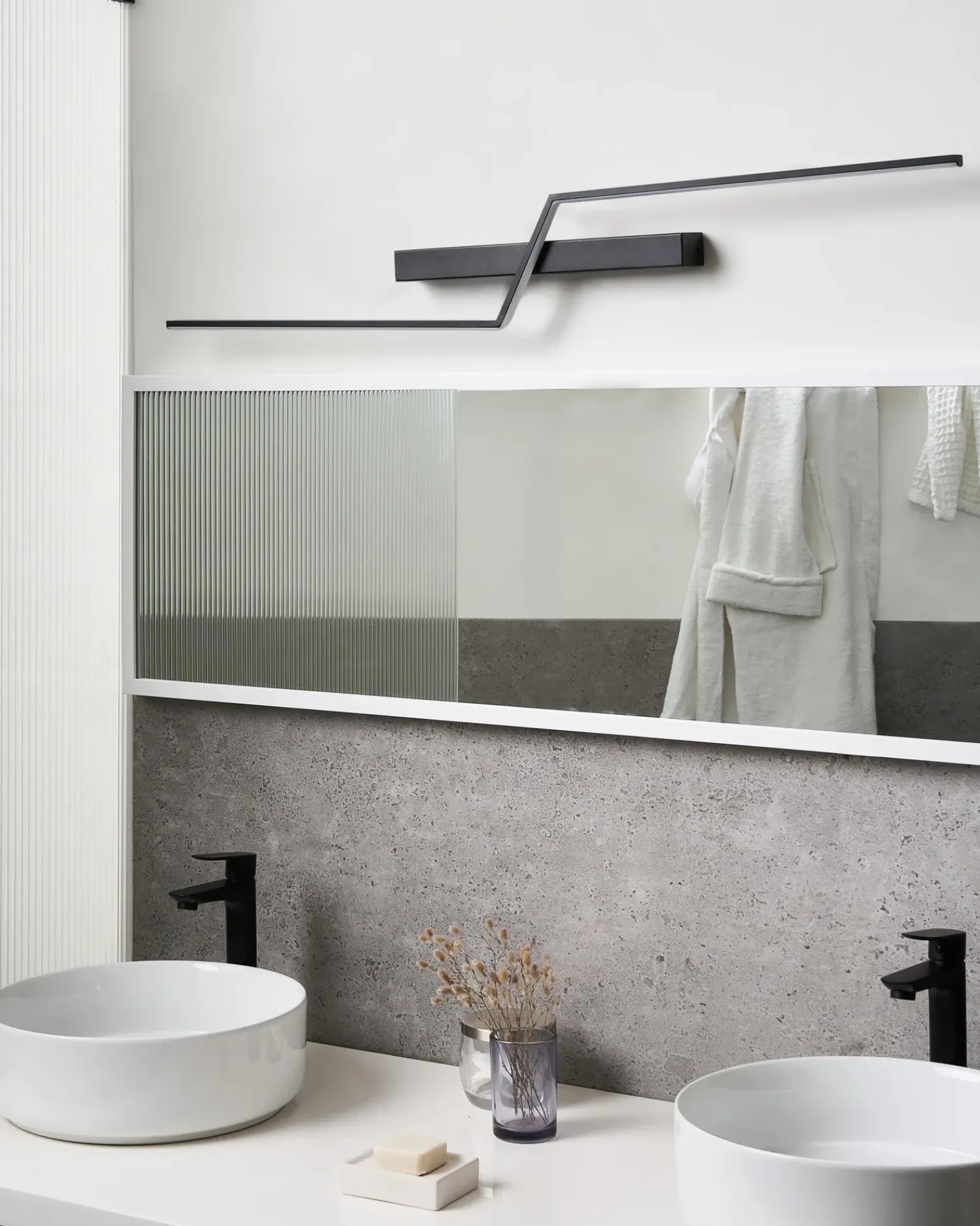 New Beliani Luce LED per quadri e specchi NOCEDA Metallo Nero
