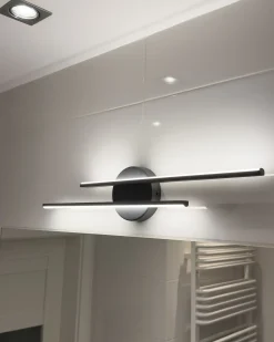 Clearance Beliani Luce LED per quadri e specchi TOUQUES Metallo Nero Bianco Nero