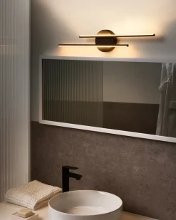 Clearance Beliani Luce LED per quadri e specchi TOUQUES Metallo Nero Bianco Nero