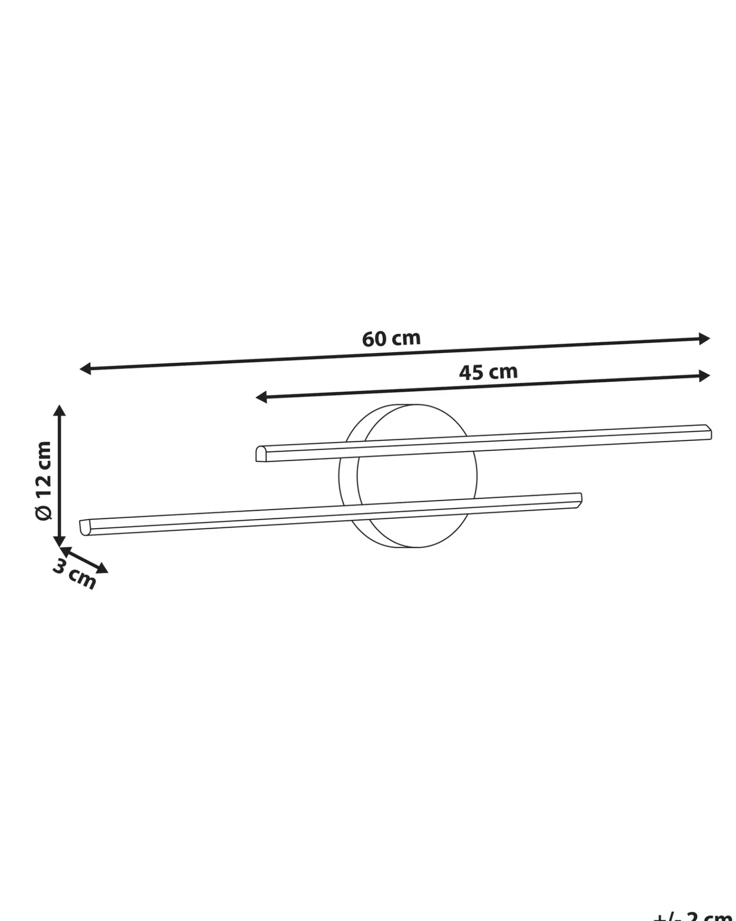 Sale Beliani Luce LED per quadri e specchi TOUQUES Metallo Oro Bianco Oro
