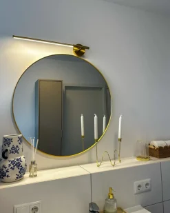 Outlet Beliani Luce LED per quadri e specchi VOLOGNE Metallo Oro