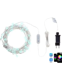 Online Beliani Luci a cascata Smart LED con App KULUSUK 150 x 320 cm Multicolore Trasparente