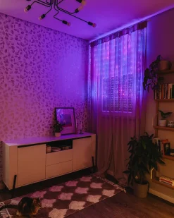 Online Beliani Luci a cascata Smart LED con App KULUSUK 150 x 320 cm Multicolore Trasparente