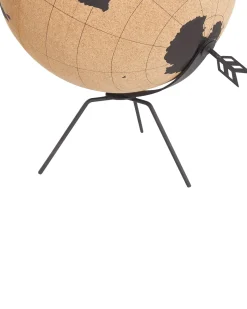 Clearance Beliani Mappamondo BATTUTA Marrone 35 cm Marrone Nero