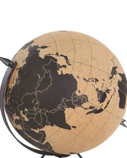 Clearance Beliani Mappamondo BATTUTA Marrone 35 cm Marrone Nero