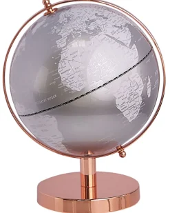 New Beliani Mappamondo CABOT Argento 28 cm Oro rosa Argento