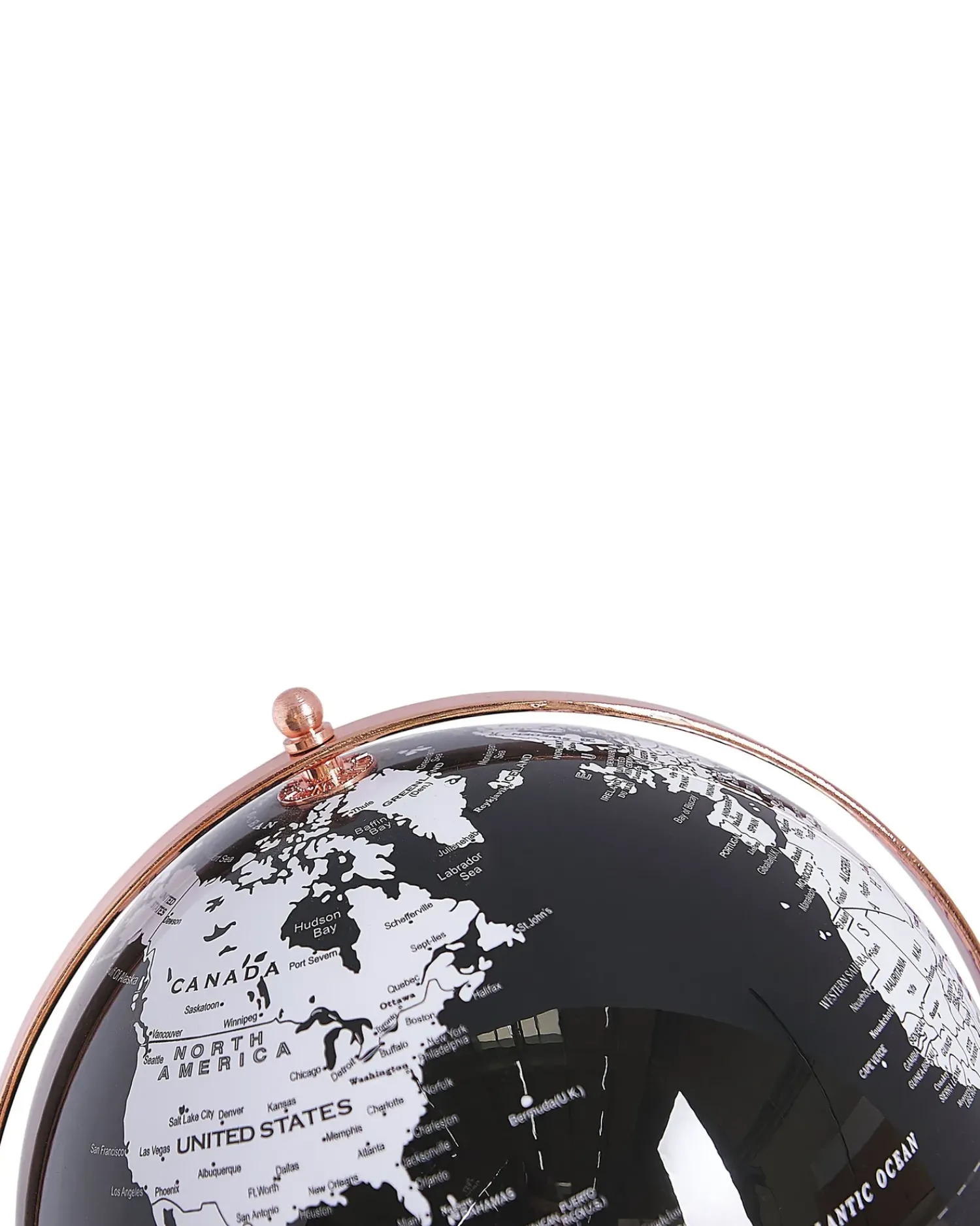 Discount Beliani Mappamondo CABOT Nero 28 cm Bianco Oro rosa Nero
