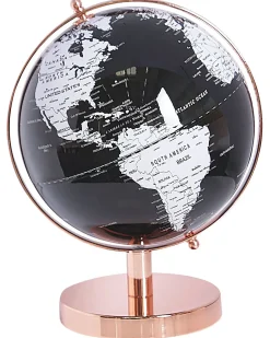 Discount Beliani Mappamondo CABOT Nero 28 cm Bianco Oro rosa Nero
