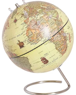 Outlet Beliani Mappamondo CARTIER Giallo 29 cm Argento Giallo
