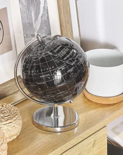 Clearance Beliani Mappamondo COOK Nero 20 cm Bianco Nero