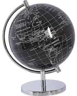 Clearance Beliani Mappamondo COOK Nero 20 cm Bianco Nero