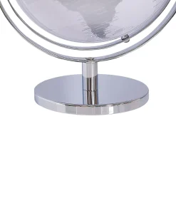Beliani Mappamondo DRAKE Argento 33 cm Bianco Argento