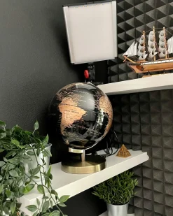 Best Beliani Mappamondo LED MAGELLAN Nero 32 cm Rame Nero