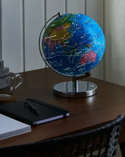New Beliani Mappamondo LED STANLEY Blu 30 cm Blu Multicolore