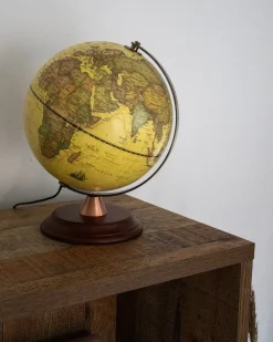 Online Beliani Mappamondo LED VESPUCCI Giallo 30 cm Giallo Multicolore