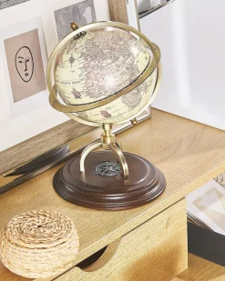 Clearance Beliani Mappamondo PIZARRO Beige 25 cm Beige Marrone Multicolore
