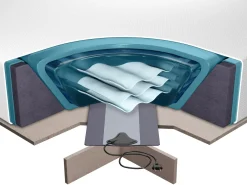 Materasso ad acqua con accessori e piattaforma SOLERS 160 x 200 cm