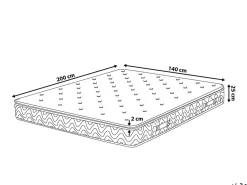 Sale Beliani Materasso a molle insacchettate in lattice JOY Durezza media H2/3 140 x 200 cm