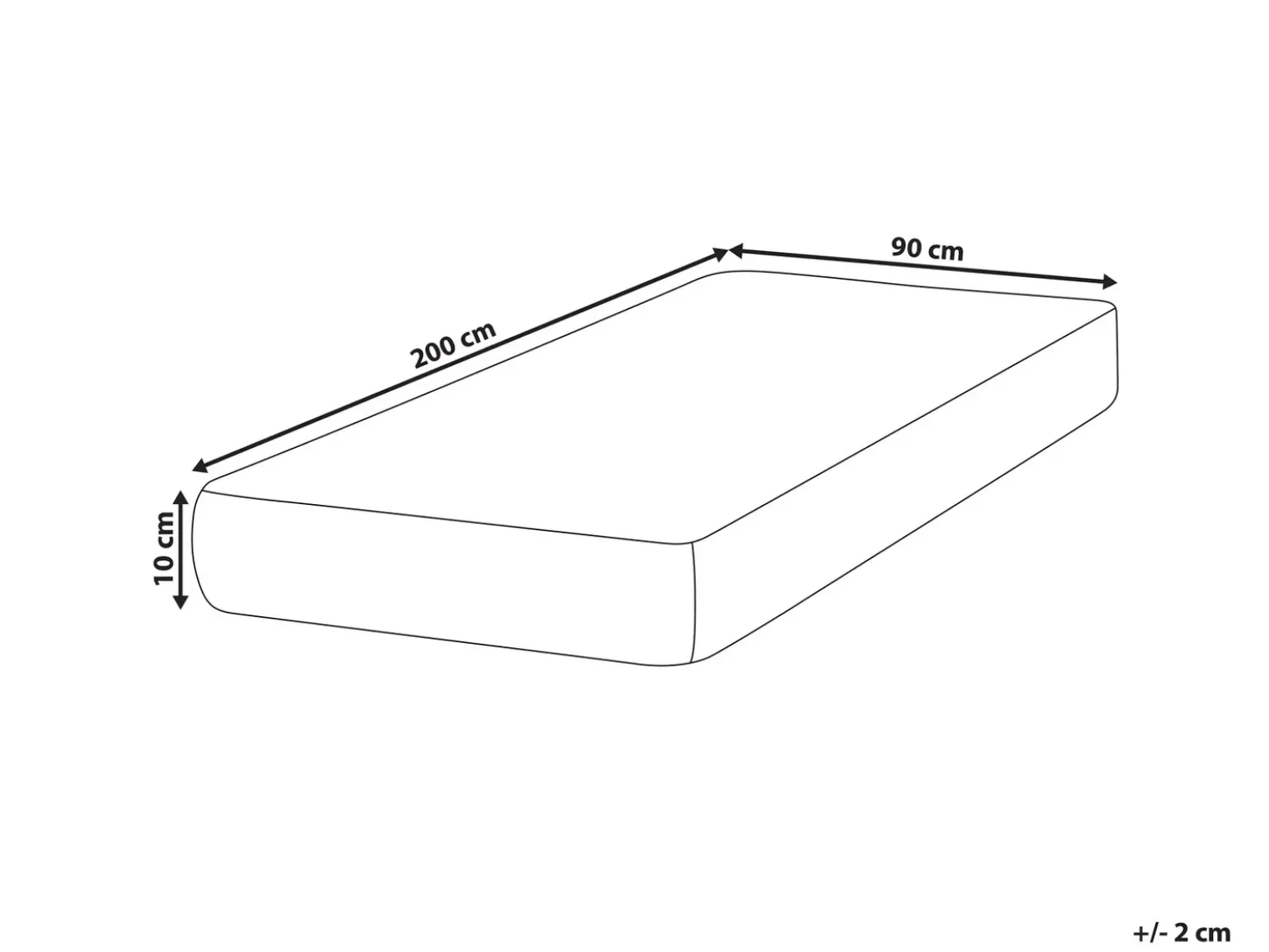 Materasso in Memory Foam PETITE Durezza media H2/3 90 x 200 cm