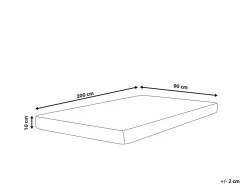 New Beliani Materasso in schiuma PICCOLO Durezza media H2/3 90 x 200 cm