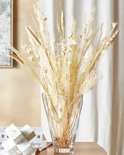 Hot Beliani Mazzo di Fiori Secchi BRUNETE 65 cm Naturale Naturale Marrone