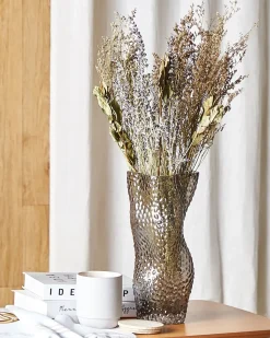 Discount Beliani Mazzo di Fiori Secchi NAWARRA 70 cm Naturale Viola Marrone Naturale Verde