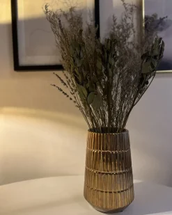 Discount Beliani Mazzo di Fiori Secchi NAWARRA 70 cm Naturale Viola Marrone Naturale Verde