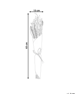 Beliani Mazzo di Fiori Secchi PAMPELUNA 65 cm Naturale Giallo Marrone Naturale Rosso