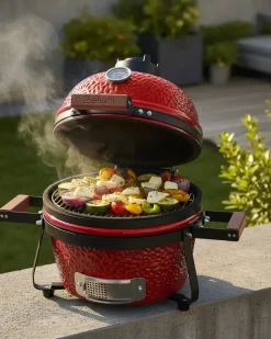 Best Beliani KAMADO Ceramica Rosso