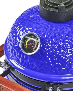 Clearance Beliani Mini barbecue a carbonella KAMADO Ceramica Blu