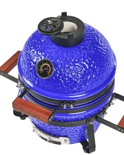 Clearance Beliani Mini barbecue a carbonella KAMADO Ceramica Blu