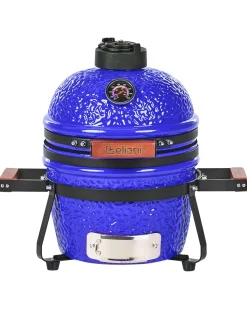 Clearance Beliani Mini barbecue a carbonella KAMADO Ceramica Blu