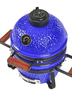 Clearance Beliani Mini barbecue a carbonella KAMADO Ceramica Blu