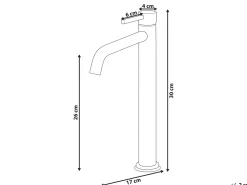 Miscelatore per lavabo alto SALINAS Ottone Argento